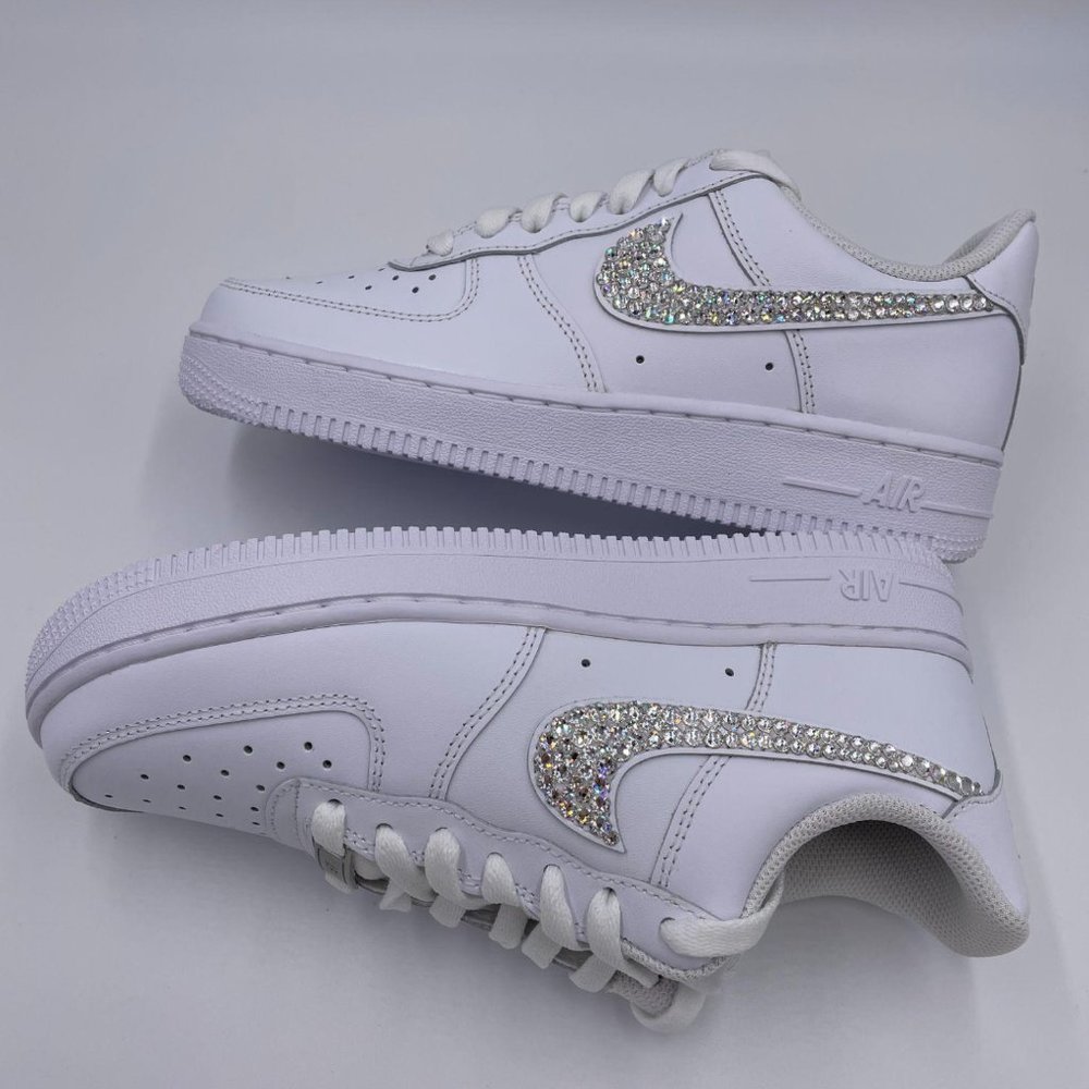 Swarovski Nike Air Force 1'07 White Womens Shoes - Picture 8 of 10